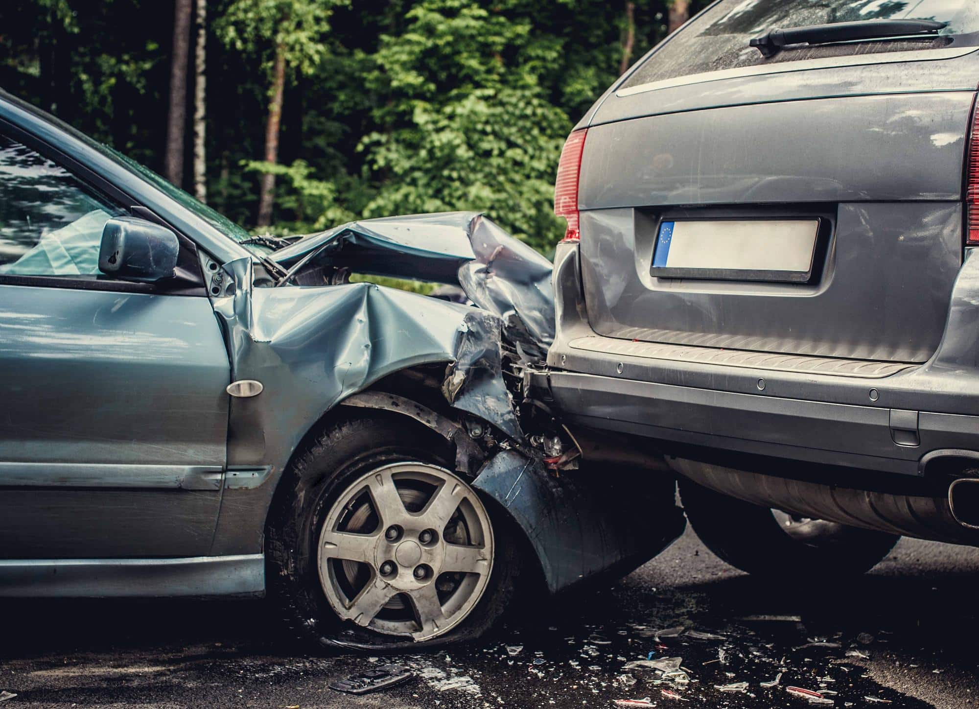 image of a auto accidents involving two cars.