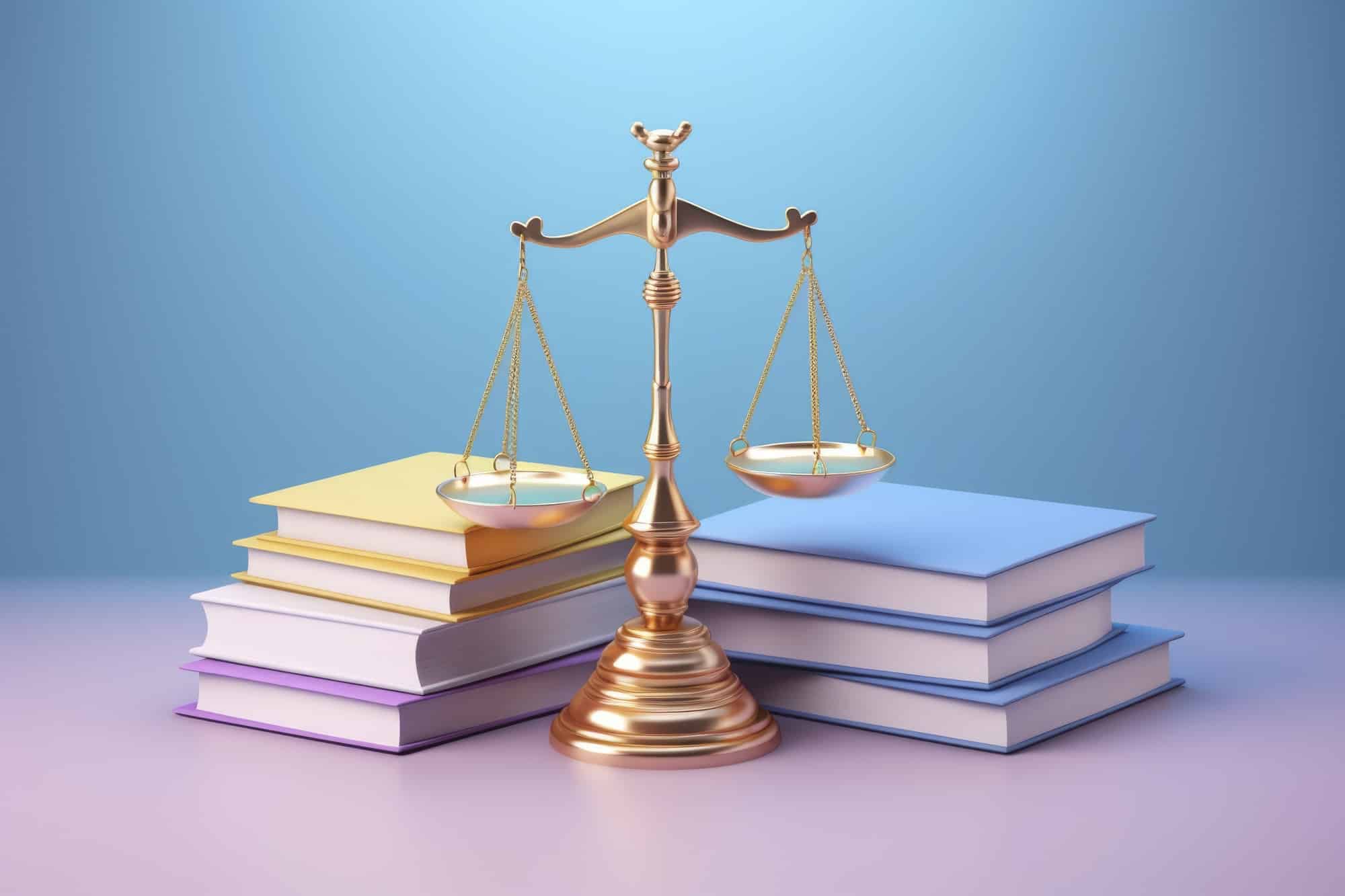 legal Rights scales of justice and law books